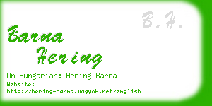 barna hering business card